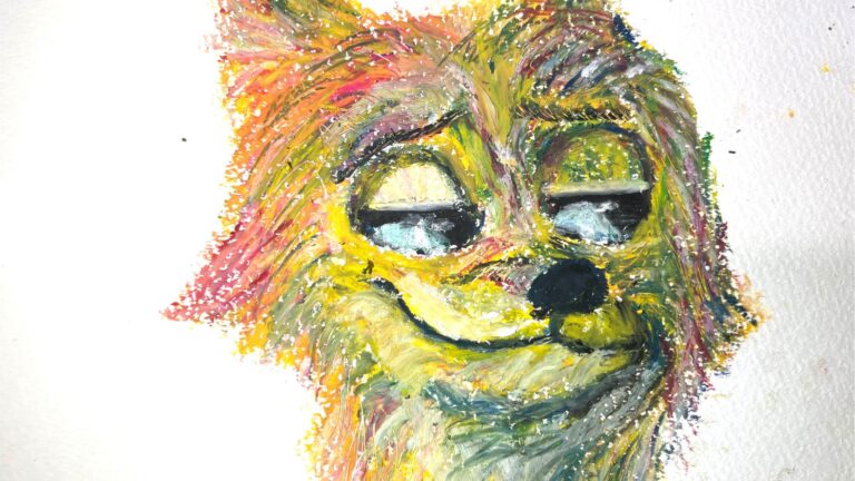 映画『ズートピア2』のキツネをイメージして描いた絵