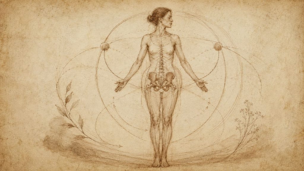 人体の骨格を描いたイラスト